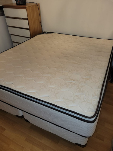 Colchon Diamante Con Pillow 2 Plazas - Luna Del Sur Usado