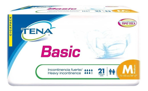 Pañal Tena Basic Medium - Unidad a $2782