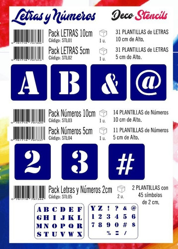 Juego Stencil Plantillas Abecedario Letras Y Numeros 10 Cm
