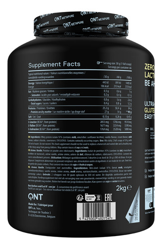 Qnt Metapure Isowhey Zero 2kg Vainilla