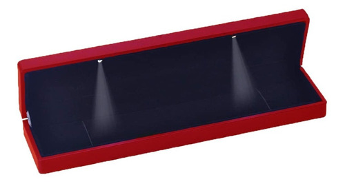 Caja Estuche Para Collar De Compromiso Con Luz Led Color Rojo