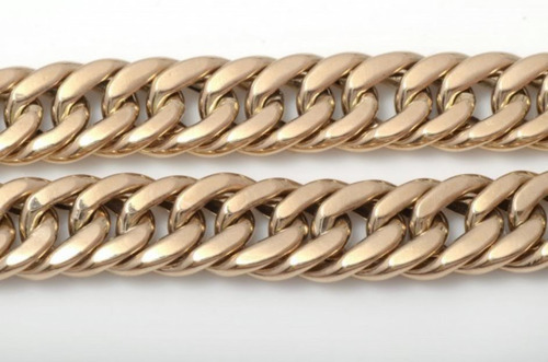 Pulseira Ouro18k Grumet/duplo Oca 20cm 60grs