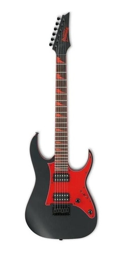 Imagen 1 de 2 de Guitarra eléctrica Ibanez RG GIO GRG131DX de álamo black flat con diapasón de amaranto