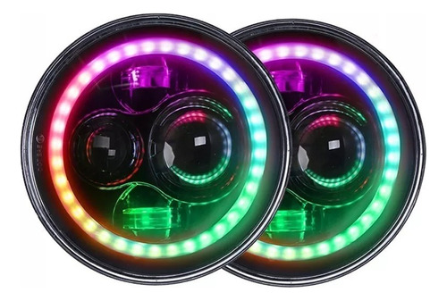 Par Optica 7 Pulgadas Faro Led Jeep Wrangler Ika F100 Willy 