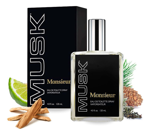 Perfume Dana Monsieur Musk Edt En Aerosol Para Hombre, 120 M