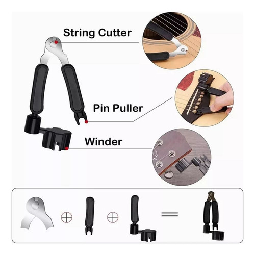 65 Piezas Cuerdas Kit De Accesorios Para Guitarra Acustica
