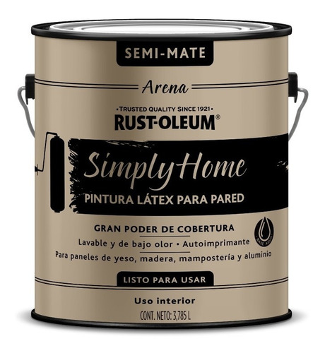 Látex Interior Simply Home Rust Oleum | +10 Colores | 3,78lt