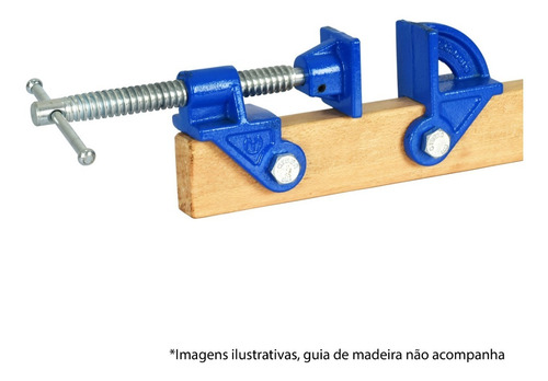 Imagem 3 de 7 de Grampo Sargento Pipe Clamp Para Colar Madeira 2 Peças Gs2