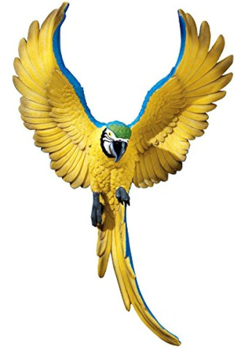 Diseño Toscano Phineas El Macaw Pájaro Escultura Conjunto De