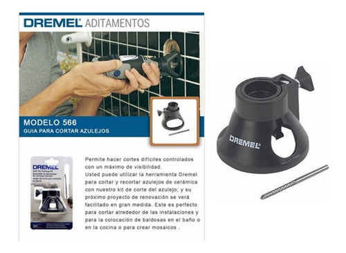 Set Corte Azulejos P/minitorno Dremel 566 Guia + Broca - Fdn