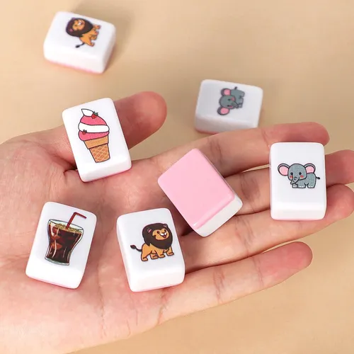 Gracias 2 Jugadores Mahjong Block Set, Juego De Mosaico Con