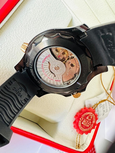 Reloj Pulsera Omega Seamaster Co-axial Caucho Negro Cobre Negro (Usado)