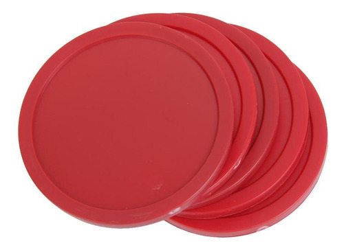 Perfect Disco Discos Hockey De 82 Mm, 4 Unidades, Color Rojo