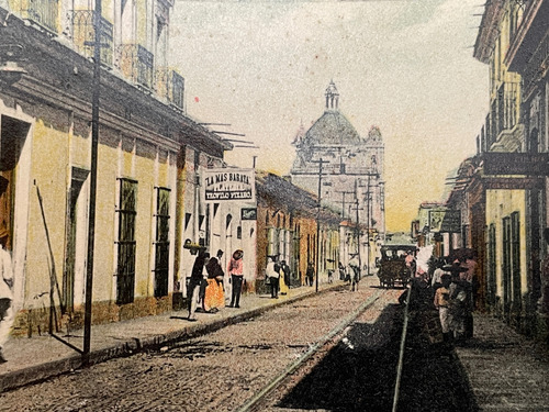 Portal Hidalgo Y Calle Republica Colima 2 Postales Antiguas (Usado)