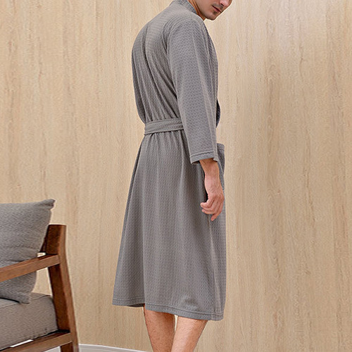 Albornoz Robe Waffle Para Hombre Y Mujer, Bata De Ducha A Cu