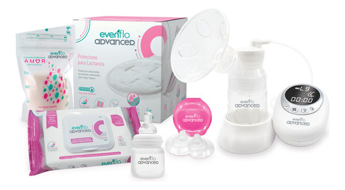 Kit De Lactancia Evenflo Con Extractor Eléctrico 6 Piezas