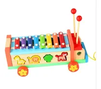 Comprar Camión Bus Musical Y Encaje Didáctico De Madera Arrastre -11