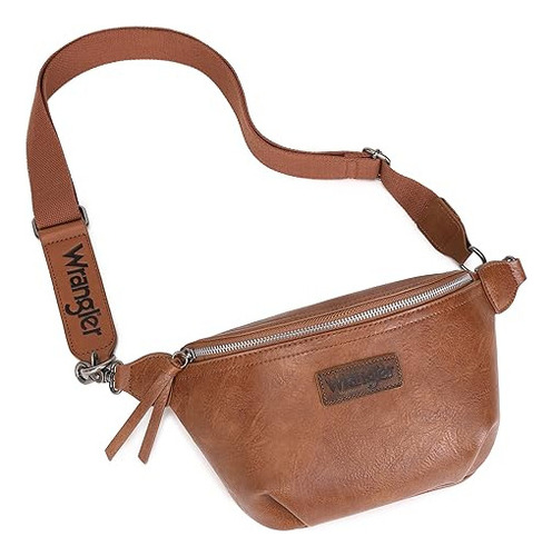 Cartera Cruzada Riñonera Wrangler Cuero Brown 