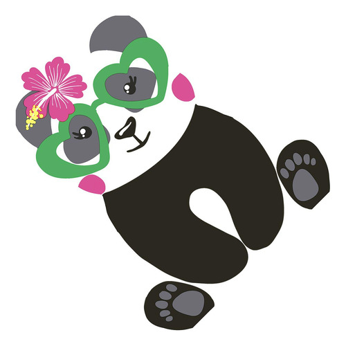 Servilletas 33x33 Troqueladas Silhouette Panda