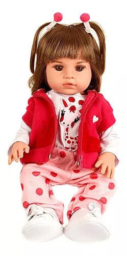 Boneca Bebê Reborn Menina Girafinha 48cm Produto No Brasil