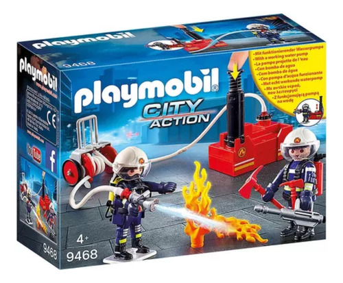 Playmobil Bombeiros Com Bomba De Agua City Action Sunny