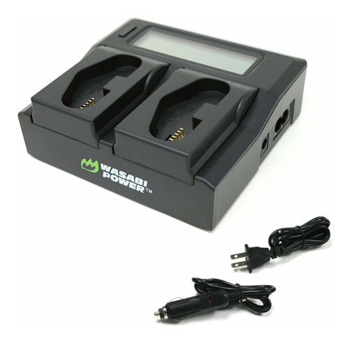 Wasabi Power Dual Bateria Charger For Canon Lp-e19 Negro