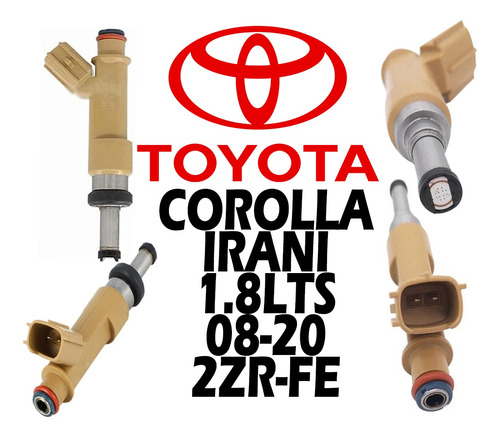 Inyector Gasolina Toyota Corolla Irani 1.8lts 08-20 2zr-fe