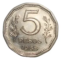 Comprar Argentina 5 Pesos 1968 - Fragata Sarmiento - Sin Circular