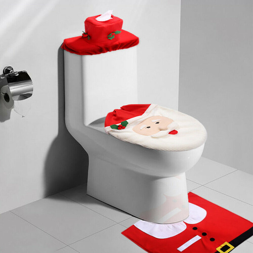 Cyz Cb Set De Decoración De Baño Navideño De 3 Piezas, El