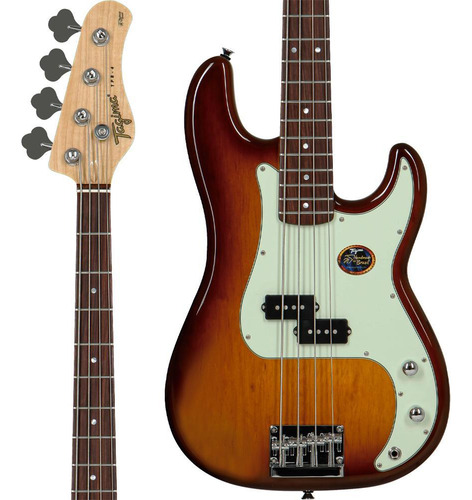 Baixo 4 Cordas Tagima Tpb4 Hb Honey Burst Mg Escala Escura