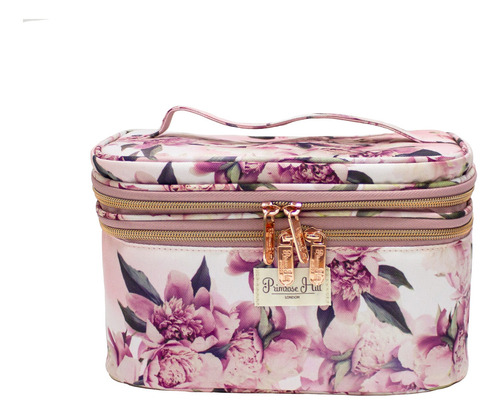 Imagen 1 de 2 de Organizador De Maquillaje Grande Floral Rosa A013112gumx