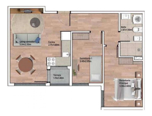 Imagen 5 de 5 de Venta Apartamento 2 Dormitorios Obra Cordon Sur