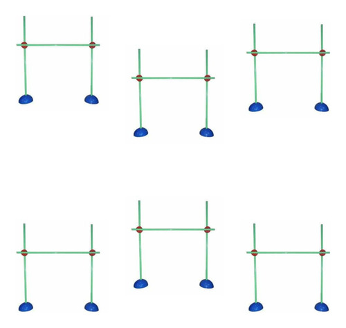 Valla Salto Regulable 1 Metro Entrenamiento Pack 6 Unidades