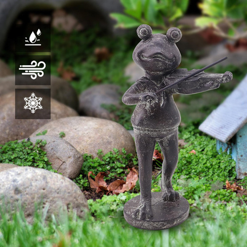 Estatua De Rana De Jardín, Figura Decorativa De Resina Para