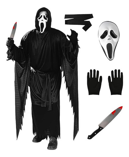 Disfraz De Fantasma Gritando De Terror Cosplay De Halloween
