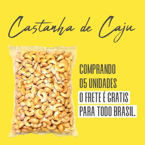 Imagem 2 de 5 de Castanhas De Caju Assada Em Bandas Sea Express 1/2kg