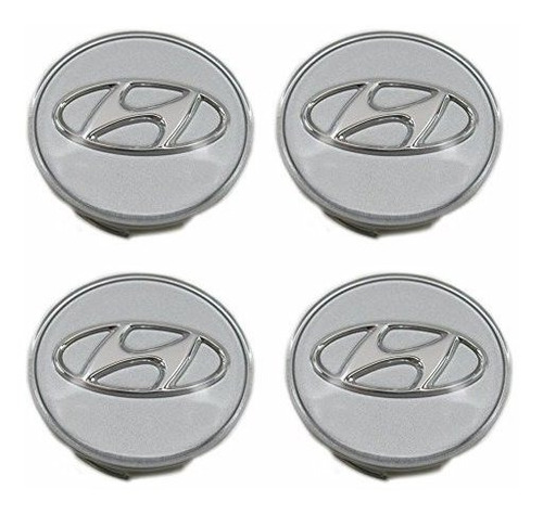 Hyundai Centro Rueda Hub Cap Set 4pcs 2005-2009 Tucson Oem P