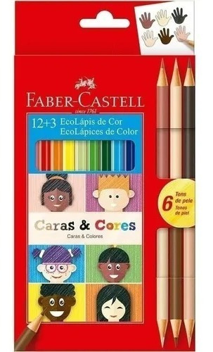 Lapices Color Faber Castell X12 Colores +3 Lápices Gratis