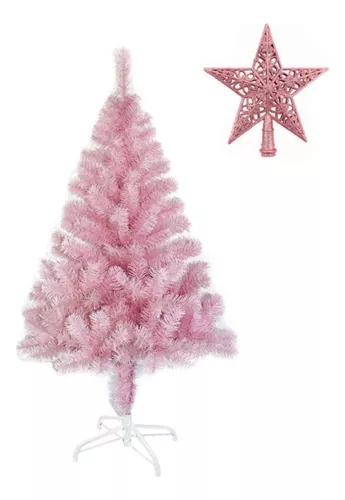 árvore natal - 1,20m cor-de-rosa claro