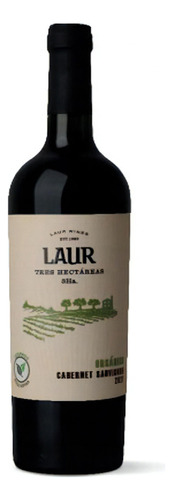 Vino Cabernet Sauvignon Tres Hectáreas Orgánico Laur 750 Ml