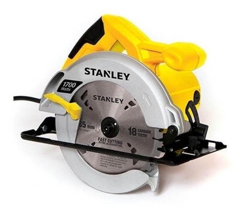 Serra circular elétrica Stanley STSC1718 185mm 1700W amarela 60Hz 220V