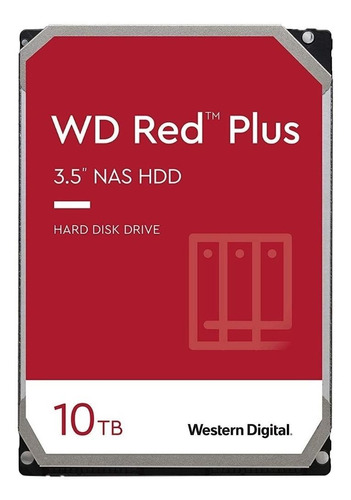 Imagen 1 de 3 de Disco duro interno Western Digital WD Red Plus WD101EFBX 10TB rojo