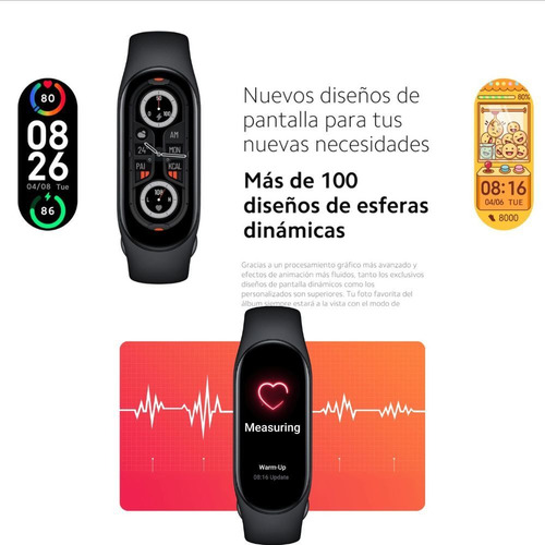 Imagen 6 de 9 de Xiaomi Mi Smart Band 7 1.62" caja negra, malla negra