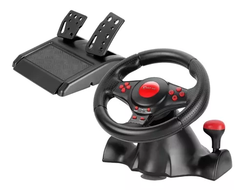 Volante de juego con vibración, pedal USB de 270 grados para PC, de Perfke