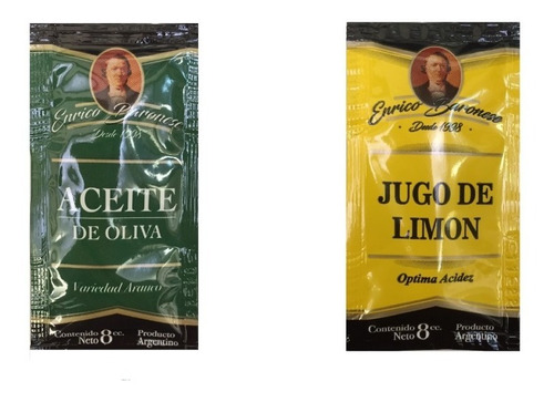 Aceite Oliva + Jugo De Limón X50 Sobres Individuales C/u