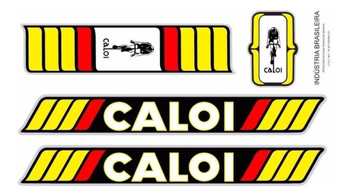 Adesivo Bicicleta Antiga Caloi Totica 1979 Amarelo Vermelho