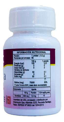 Biotina Chewtab X 60 Comprimidos Masticables Fdc
