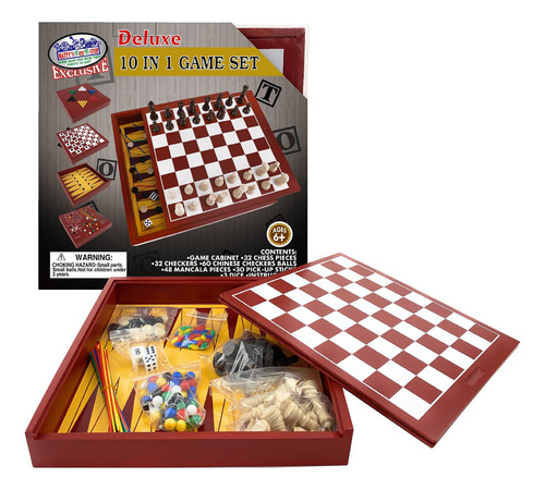 Juego De Mesa Deluxe 10-en-1 Matty's Toy Stop Madera