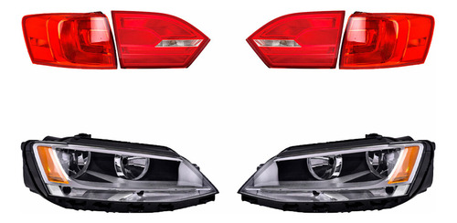 Set Calaveras S/leds + Faros Depo Volkswagen Jetta 2011-2014