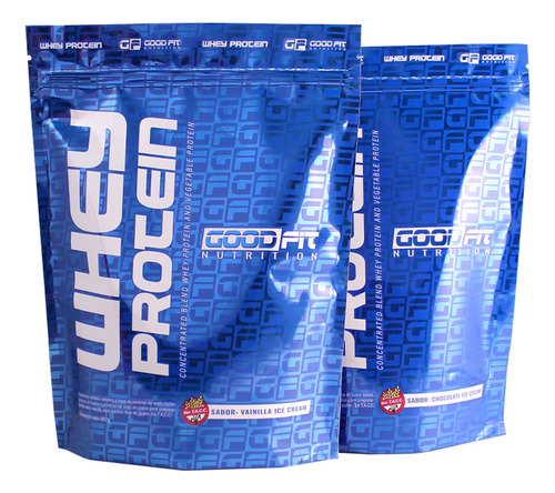 Whey Protein 2lbs Good Fit Blend Proteína Lactea + Vegetal Sabor Vainilla Ice Cream